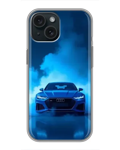 Чохол для iPhone 15 з картинкою «Audi — блакитна енергія»