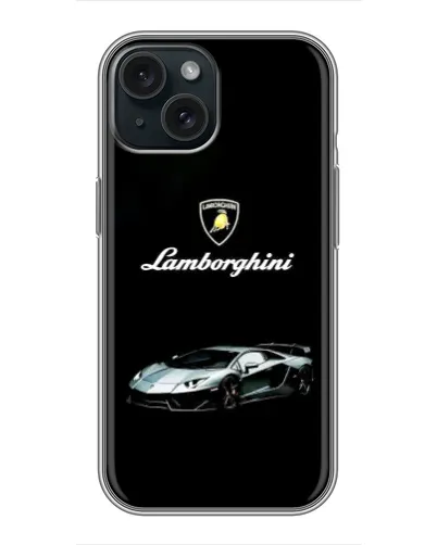 Чохол для iPhone 15 з картинкою «Логотип Lamborghini класика»