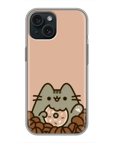 Чохол для iPhone 15 з картинкою «Кавовий Пушин»