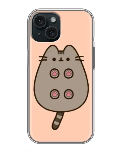 Чохол для iPhone 15 з картинкою «Пушин пузиком догори»
