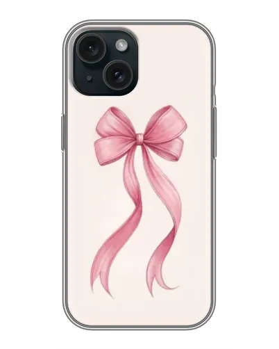 Чохол для iPhone 15 з картинкою «Рожевий бант»