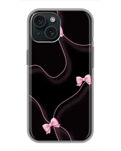 Чохол для iPhone 15 з картинкою «Рожеві стрічки»