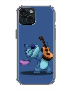 Чехол для iPhone 15 с картинкой «Стич с укулеле» Чехол для iPhone 15 с картинкой «Стич с укулеле»