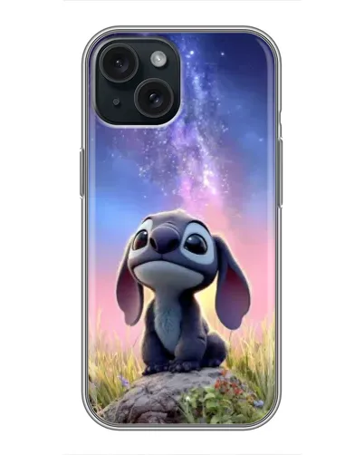 Чехол для iPhone 15 с картинкой «Стич на рассвете» Чехол для iPhone 15 с картинкой «Стич на рассвете»