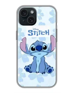 Чехол для iPhone 15 с картинкой «Stitch среди цветов» Чехол для iPhone 15 с картинкой «Stitch среди цветов»