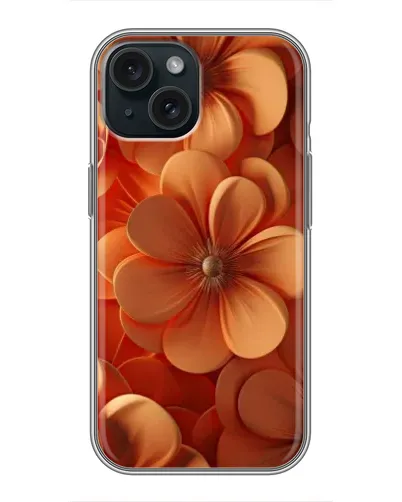 Чохол для iPhone 15 з картинкою «Помаранчева макро квітка»