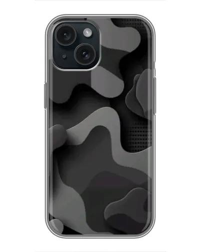 Чохол для iPhone 15 з картинкою «Темний абстрактний камуфляж»