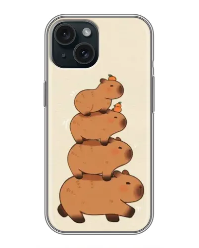 Чохол для iPhone 15 з картинкою «Вежа з капібар»