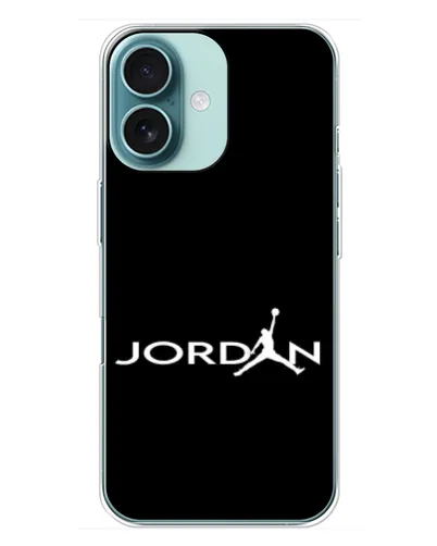 Чехол для iPhone 16 Plus с картинкой «Jordan White Logo» Чехол для iPhone 16 Plus с картинкой «Jordan White Logo»