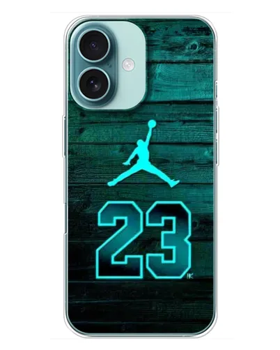 Чехол для iPhone 16 Plus с картинкой «Jordan Cyan 23» Чехол для iPhone 16 Plus с картинкой «Jordan Cyan 23»