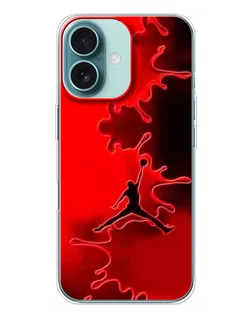 Чехол для iPhone 16 Plus с картинкой «Jordan Red Smoke»