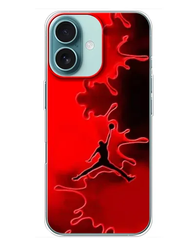 Чехол для iPhone 16 Plus с картинкой «Jordan Red Smoke» Чехол для iPhone 16 Plus с картинкой «Jordan Red Smoke»