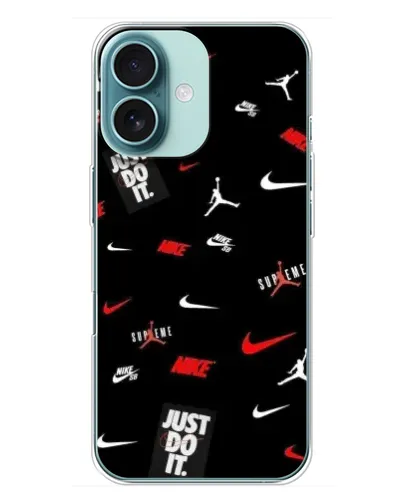 Чехол для iPhone 16 Plus с картинкой «Nike Mix Pattern» Чехол для iPhone 16 Plus с картинкой «Nike Mix Pattern»