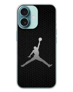 Чехол для iPhone 16 Plus с картинкой «Jordan Dark Carbon»