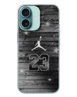 Чехол для iPhone 16 Plus с картинкой «Jordan Carbon 23»