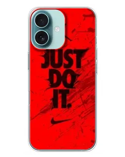 Чехол для iPhone 16 Plus с картинкой «Nike Just Do It»