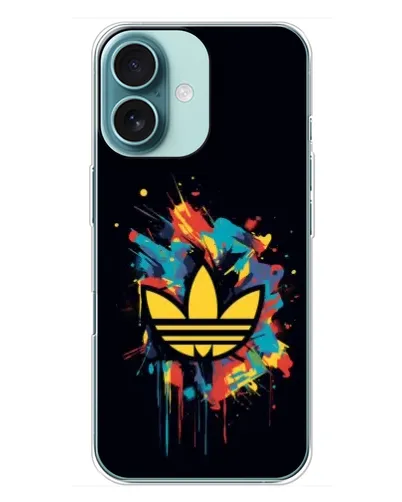 Чехол для iPhone 16 Plus с картинкой «Adidas Splash» Чехол для iPhone 16 Plus с картинкой «Adidas Splash»