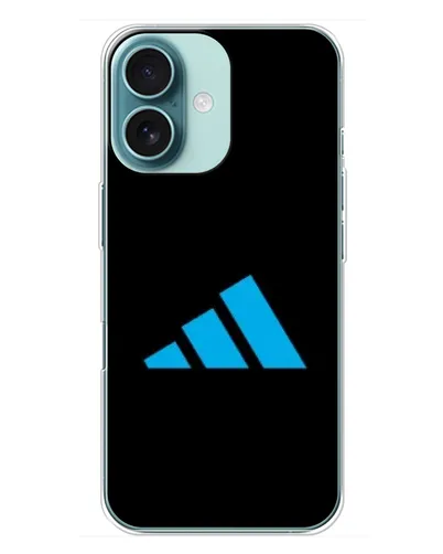 Чехол для iPhone 16 Plus с картинкой «Adidas Cyan Logo» Чехол для iPhone 16 Plus с картинкой «Adidas Cyan Logo»