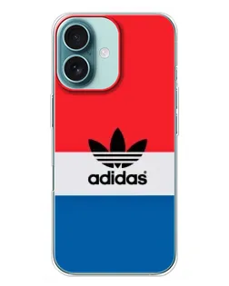 Чехол для iPhone 16 Plus с картинкой «Adidas Retro Block»