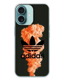 Чехол для iPhone 16 Plus с картинкой «Adidas Classic White»