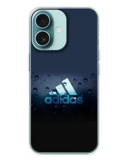 Чехол для iPhone 16 Plus с картинкой «Adidas Water Drops»