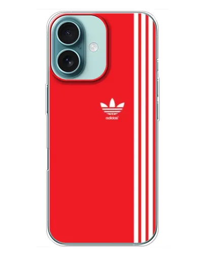 Чехол для iPhone 16 Plus с картинкой «Красный минимализм Adidas» Чехол для iPhone 16 Plus с картинкой «Красный минимализм Adidas»