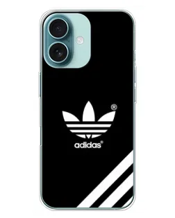 Чехол для iPhone 16 Plus с картинкой «Adidas с диагональными полосами»