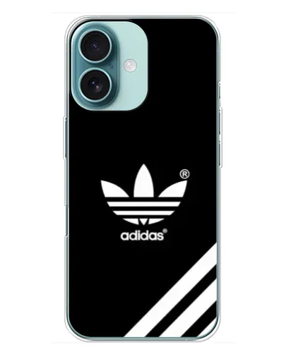 Чехол для iPhone 16 Plus с картинкой «Adidas с диагональными полосами» Чехол для iPhone 16 Plus с картинкой «Adidas с диагональными полосами»