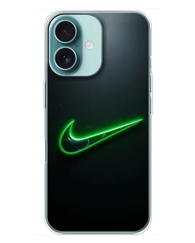 Чехол для iPhone 16 Plus с картинкой «Неоновый контур Nike» Чехол для iPhone 16 Plus с картинкой «Неоновый контур Nike»