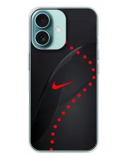 Чехол для iPhone 16 Plus с картинкой «Абстрактный дизайн Nike»