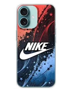 Чехол для iPhone 16 Plus с картинкой «Градиентный принт Найк»