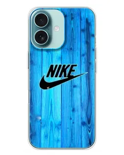Чехол для iPhone 16 Plus с картинкой «Голубое дерево Nike»