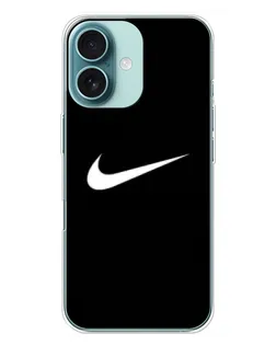 Чехол для iPhone 16 Plus с картинкой «Минималистический Найк»