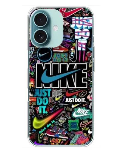 Чехол для iPhone 16 Plus с картинкой «Яркий коллаж Nike» Чехол для iPhone 16 Plus с картинкой «Яркий коллаж Nike»