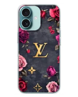 Чохол для iPhone 16 Plus з картинкою «Квітковий Louis Vuitton»