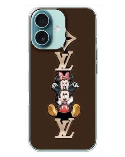 Чехол для iPhone 16 Plus с картинкой «LV и Микки Маус» Чехол для iPhone 16 Plus с картинкой «LV и Микки Маус»