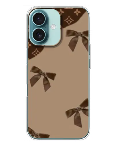 Чехол для iPhone 16 Plus с картинкой «LV — кофейный атлас» Чехол для iPhone 16 Plus с картинкой «LV — кофейный атлас»