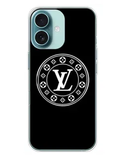Чехол для iPhone 16 Plus с картинкой «LV — печать стиля»