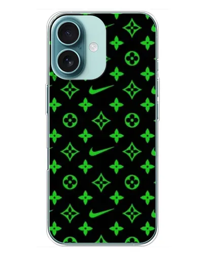 Чехол для iPhone 16 Plus с картинкой «Неоновый принт LV» Чехол для iPhone 16 Plus с картинкой «Неоновый принт LV»