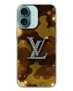 Чехол для iPhone 16 Plus с картинкой «Камуфляжный Louis Vuitton»