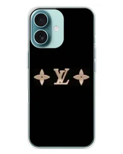 Чехол для iPhone 16 Plus с картинкой «Louis Vuitton — минимализм»
