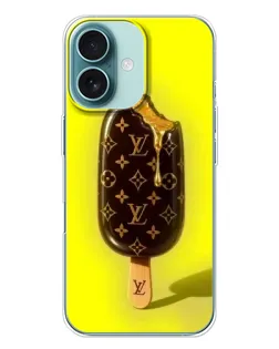 Чехол для iPhone 16 Plus с картинкой «Мороженое от LV»