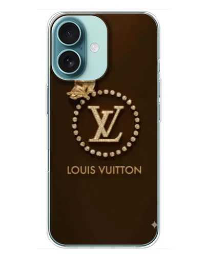 Чехол для iPhone 16 Plus с картинкой «LV — золотая печать» Чехол для iPhone 16 Plus с картинкой «LV — золотая печать»