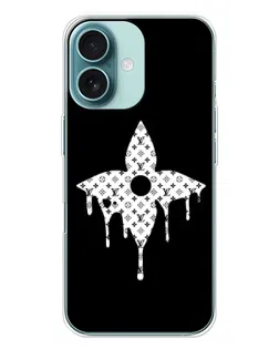 Чехол для iPhone 16 Plus с картинкой «Цветочная монограмма»