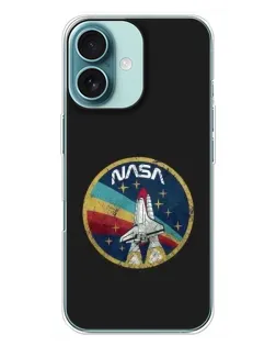 Чохол для iPhone 16 Plus з картинкою «NASA — емблема місії»