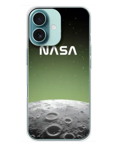 Чехол для iPhone 16 Plus с картинкой «NASA — лунный градиент» Чехол для iPhone 16 Plus с картинкой «NASA — лунный градиент»