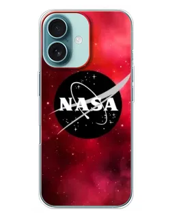 Чехол для iPhone 16 Plus с картинкой «NASA — красная туманность»