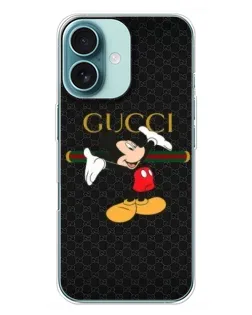 Чохол для iPhone 16 Plus з картинкою «Міккі Маус Gucci»