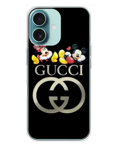 Чохол для iPhone 16 Plus з картинкою «Gucci — герої Disney» Чохол для iPhone 16 Plus з картинкою «Gucci — герої Disney»