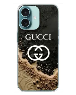 Чохол для iPhone 16 Plus з картинкою «Gucci — піщані дюни»